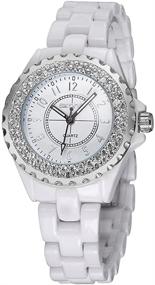 img 4 attached to Fashion Waterproof Diamonds Luminous Ceramic