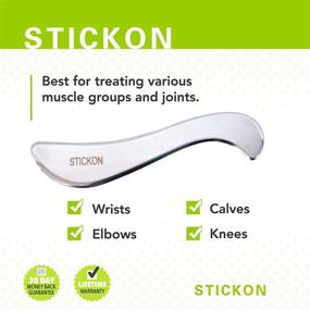 img 2 attached to 🌟 Experience the Deluxe Stainless Steel Gua Sha Scraping Massage Tool by STICKON - Ultimate Soft Tissue Mobilization Tool (D Shape)