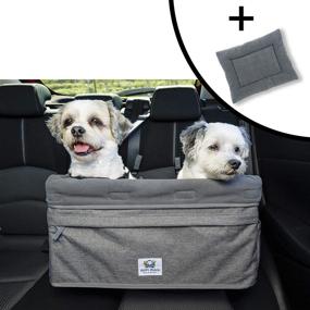 img 4 attached to 🐶 Boosta Pooch Large Dog Car Seat: Double/Single - Ideal for Two Small Dogs or One Medium Dog, 30 lbs/14kgs Max