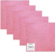 🎀 turner moore edition pink glitter vinyl sheets - perfect for cricut, silhouette, decals, stickers, bottles, tumblers - 12"x12" transparent glitter vinyl - 5 pack with bonus sample logo