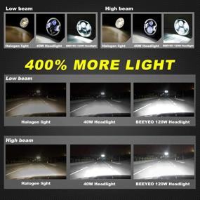 img 1 attached to 🚗 Улучшите свою поездку с 7-дюймовыми LED-фарами с хальо: освещение дневного хода, указатели поворота для Wrangler JK TJ LJ CJ Hummer H1 H2