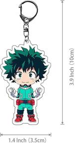 img 3 attached to Academia Keychain Keychains Todoroki Double Sided: The Perfect Accessory for My Hero Academia Fans