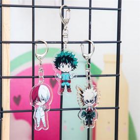 img 2 attached to Academia Keychain Keychains Todoroki Double Sided: The Perfect Accessory for My Hero Academia Fans