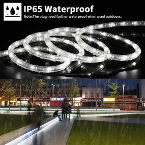 img 1 attached to TigQiang 80ft LED Rope Lights: Dimmable, Waterproof, 864-Daylight White LEDs, Indoor/Outdoor, Flexible, Cuttable, 110V 6000K – Ideal for Bedroom, Garden, Patio, Stairs, Balcony, Party