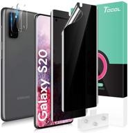 🔒 tocol 4 pack compatible with samsung galaxy s20 privacy screen protector and camera lens protector bundle – anti-peeping, fingerprint sensor compatible logo