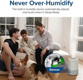 img 2 attached to 🌬️ LEVOIT Humidifiers: Cool Mist Air Vaporizer for Bedroom, Babies - Ultrasonic Top Fill Diffuser, Smart Sleep Mode, Auto Shut Off - Quiet, 1.8L Gray