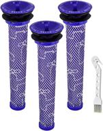 🔍 dyson v6 v7 v8 dc58 dc59 vacuum cleaner replacements part # 965661-01, set of 3 pre filters with cleaning brush логотип