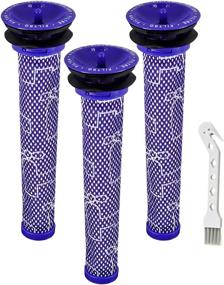 img 4 attached to 🔍 Dyson V6 V7 V8 DC58 DC59 Vacuum Cleaner Replacements Part # 965661-01, Set of 3 Pre Filters with Cleaning Brush