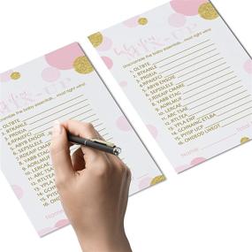 img 1 attached to 👶 Pink and Gold Word Scramble Game Pack - Baby Shower Games for Girls (25 Players) - Unscramble Guessing Activity Cards for Princess and Twinkle Little Star Event Themes - Supplies for Princess and Twinkle Little Star Baby Shower - Size: 4 x 6 Inches