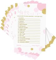👶 pink and gold word scramble game pack - baby shower games for girls (25 players) - unscramble guessing activity cards for princess and twinkle little star event themes - supplies for princess and twinkle little star baby shower - size: 4 x 6 inches logo