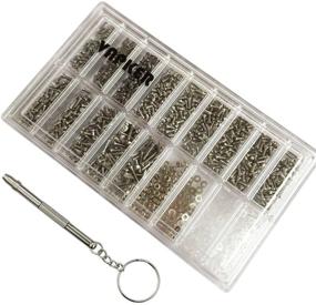 img 3 attached to VAPKER 1000pcs Stainless Steel Micro Eyeglass Sunglass Repair Screws & Nuts Assortment for Spectacles Watch with Screwdriver