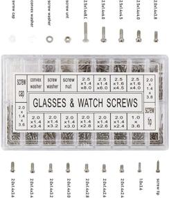 img 1 attached to VAPKER 1000pcs Stainless Steel Micro Eyeglass Sunglass Repair Screws & Nuts Assortment for Spectacles Watch with Screwdriver