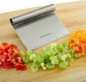 img 2 attached to 🔪 Norpro Stainless Steel Scraper/Chopper for Effortless Cooking, 6in/15cm x 4in/10cm