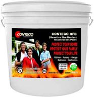 🔥 contego intumescent paint: fire barrier solution for home garages, nurseries, bedrooms & kitchens, voc-free. restricts fire movement, reduces smoke! logo