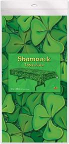 img 1 attached to 🍀 Накрывало для стола Beistle Shamrock - Принадлежности для празднования Дня святого Патрика, напечатанное пластиковое удачи ирландских празднований, 54"x108", зеленое