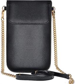 img 4 attached to Stylish Crossbody Cell Phone Purse with Chain Strap for Women - Premium Leather Design!