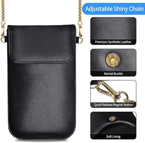 img 2 attached to Stylish Crossbody Cell Phone Purse with Chain Strap for Women - Premium Leather Design!