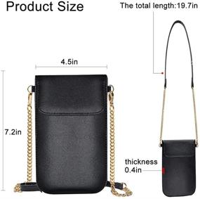 img 1 attached to Stylish Crossbody Cell Phone Purse with Chain Strap for Women - Premium Leather Design!