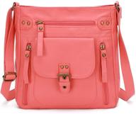 👜 stylish kl928 crossbody bags: trendy shoulder purses and handbags in washed pu leather logo