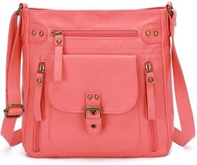 img 4 attached to 👜 Stylish KL928 Crossbody Bags: Trendy Shoulder Purses and Handbags in Washed PU Leather