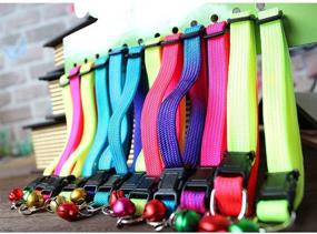 img 2 attached to 🌈 Hypeety Cat Dog Collar Personalized Adjustable Colorful Rainbow with Bell 12 Pack - Customizable Cat Collars with Bell (12 PCS)