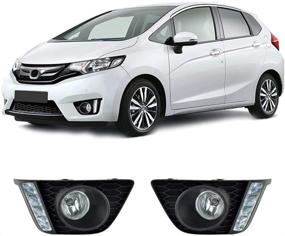 img 4 attached to 🚘 2014-2017 Honda Fit Fog Lights: Enhance Your Visibility with CONCEPT Fog Lights Set, Equipped with LED DRL, L&R Assembly Included