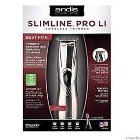 img 2 attached to Andis Professional Slimline Ion Trimmer - Cord/Cordless + 6000SPM: A Top-quality Grooming Solution