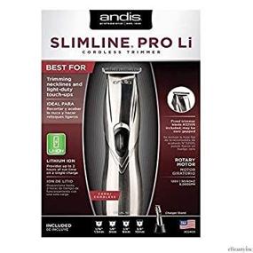 img 1 attached to Andis Professional Slimline Ion Trimmer - Cord/Cordless + 6000SPM: A Top-quality Grooming Solution