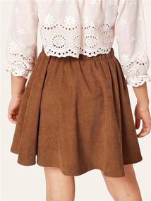 img 3 attached to 👗 Milumia Women's High Waist A-line Button Up Corduroy Skater Skirt, Flared Short Skirt