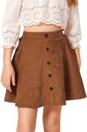 👗 milumia women's high waist a-line button up corduroy skater skirt, flared short skirt logo