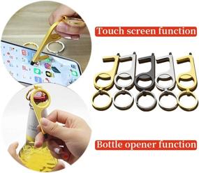 img 3 attached to 🔑 Contactless Door Opener Keychain: 5-in-1 Touchless MultiTool Set