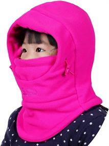 img 4 attached to ❄️ Winter Windproof Cap for Children - Leories: Thick, Warm Face Cover with Adjustable Ski Hat