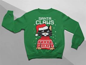 img 1 attached to 🎅 Women's Santa Claws Cat Ugly Christmas Sweater Style Sweatshirt for Better SEO