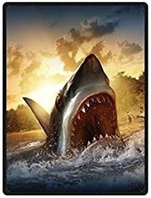 img 1 attached to 🦈 HommomH 60x80 Soft Blanket - Air Conditioning - Great White Shark 1