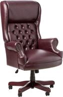 🪑 enhanced ergonomic office star deluxe high back traditional executive chair with solid arms and integrated headrest logo