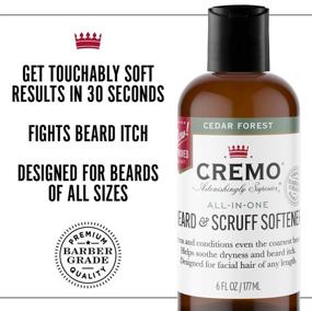 img 2 attached to 🌲 Cremo Cedar Forest Beard & Scruff Softener: Fast-Acting Coarse Hair Conditioner for All Lengths, 30 Second Softening, 6 Oz.
