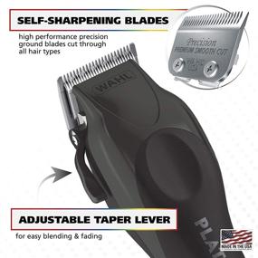 img 3 attached to 🔥 WAHL Clipper Pro Series Platinum Haircutting Combo Kit with Barber Shears, Model 79804100, Black - 30 Piece Set - Enhanced SEO