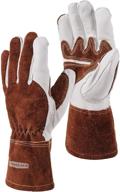 🔥 experience the ultimate protection with yeswelder specific resistant goatskin fireplace gloves logo