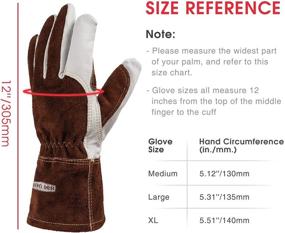 img 3 attached to 🔥 Experience the Ultimate Protection with YESWELDER Specific Resistant Goatskin Fireplace Gloves