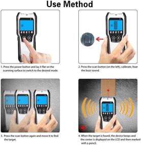 img 2 attached to 🔎 5-in-1 Electronic Stud Finder Sensor Wall Scanner - Digital LCD Display, Center-Finding Beam Finder with Sound Warning for Detecting Wood, AC Wire, and Metal Studs