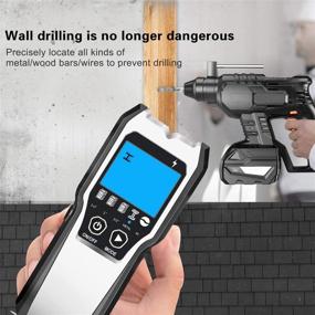 img 1 attached to 🔎 5-in-1 Electronic Stud Finder Sensor Wall Scanner - Digital LCD Display, Center-Finding Beam Finder with Sound Warning for Detecting Wood, AC Wire, and Metal Studs