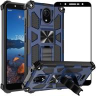 wiko ride 2 case, wiko life 2 u307as case, wiko u520as case with screen protector - ailiber blue magnetic car mount, kickstand holder, rugged durable shockproof cover for wiko ride2 logo