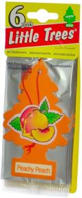 img 1 attached to 🍑 Pack of 6 Peachy Peach Scented Little Trees Cardboard Hanging Air Fresheners for Car, Home & Office