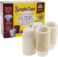 ☕ keurig brewer-compatible disposable filters: 300 replacement single serve paper filters for regular and reusable k cups, enjoy your custom coffee experience! logo