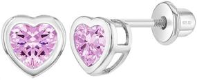 img 4 attached to 💝 Girls' Jewelry: Sterling Silver Small Heart Earrings for Optimal SEO