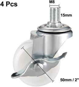 img 3 attached to 🔧 Premium Uxcell Swivel Caster Threaded: High-Capacity Material Handling Product and Caster