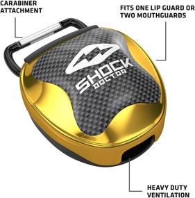 img 3 attached to Protective Chrome Gold Shock Doctor Mouth Guard Case: 🛡️ Keep Your Mouthguard Clean and Safe, Shields from Dirt Exposure