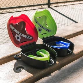 img 2 attached to Protective Chrome Gold Shock Doctor Mouth Guard Case: 🛡️ Keep Your Mouthguard Clean and Safe, Shields from Dirt Exposure