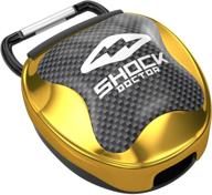 protective chrome gold shock doctor mouth guard case: 🛡️ keep your mouthguard clean and safe, shields from dirt exposure логотип