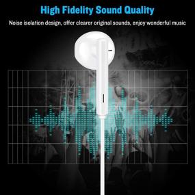 img 2 attached to 🎧 TITACUTE USB Type C Headphones: Digital Earbuds with Microphone for Samsung Galaxy S20 S21 Ultra, OnePlus 8 Pro and More - Noise Isolation, Wired In-Ear Headphones